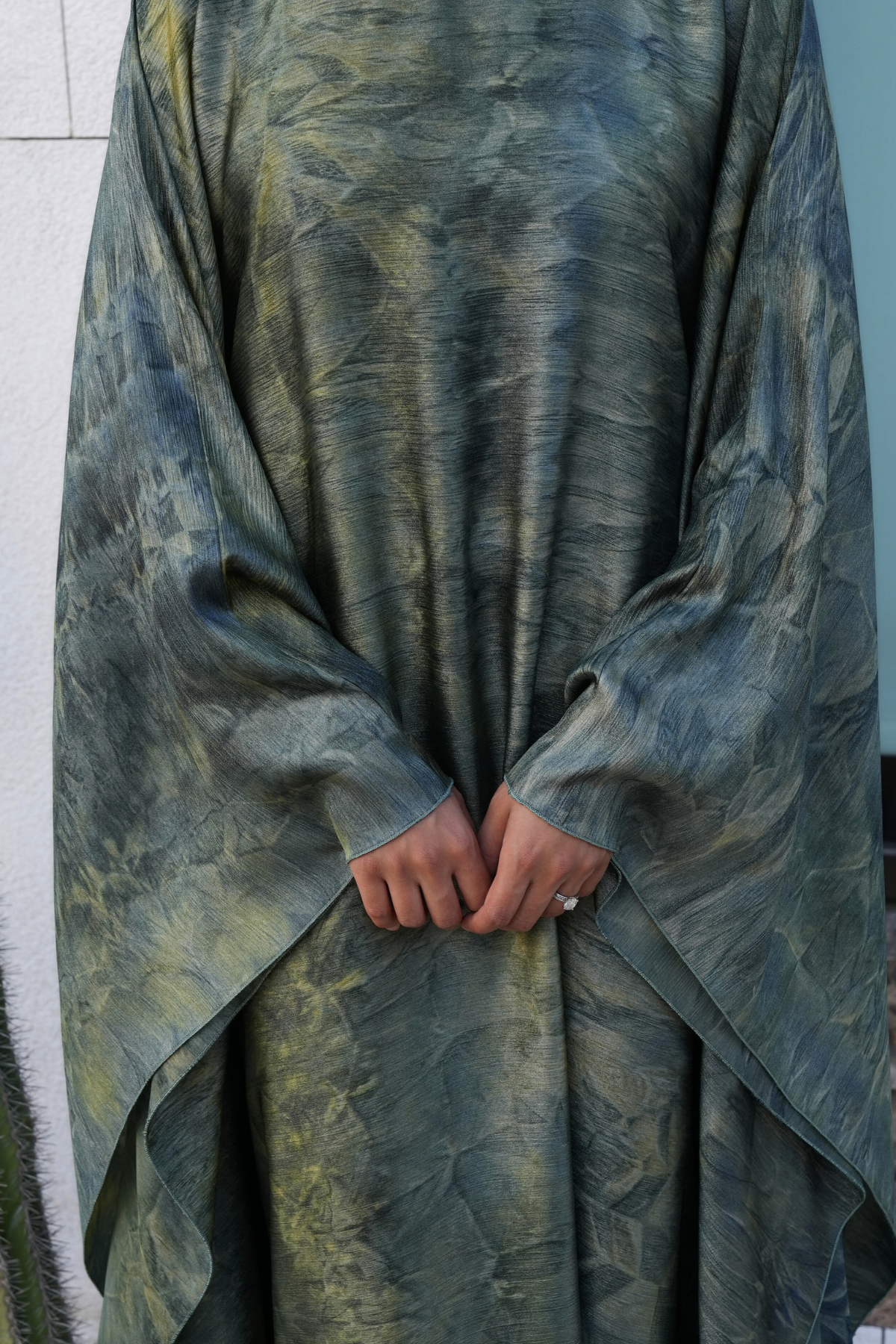 Tie Dye Kaftan - Forest Green