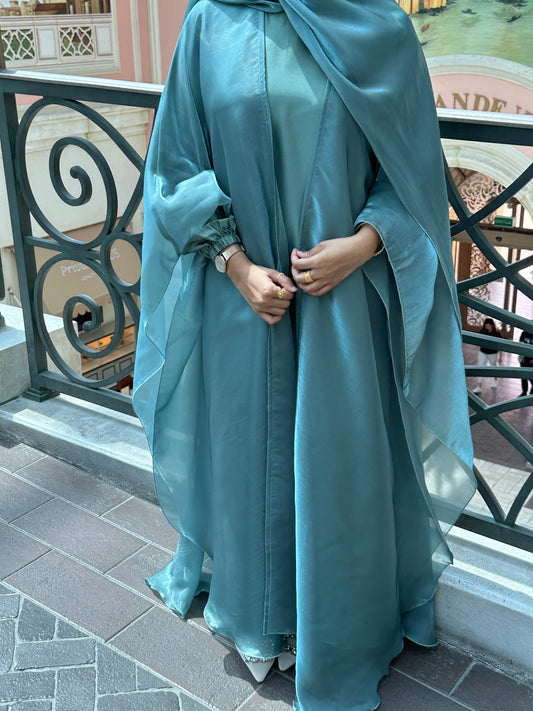 Organza Kaftan Teal