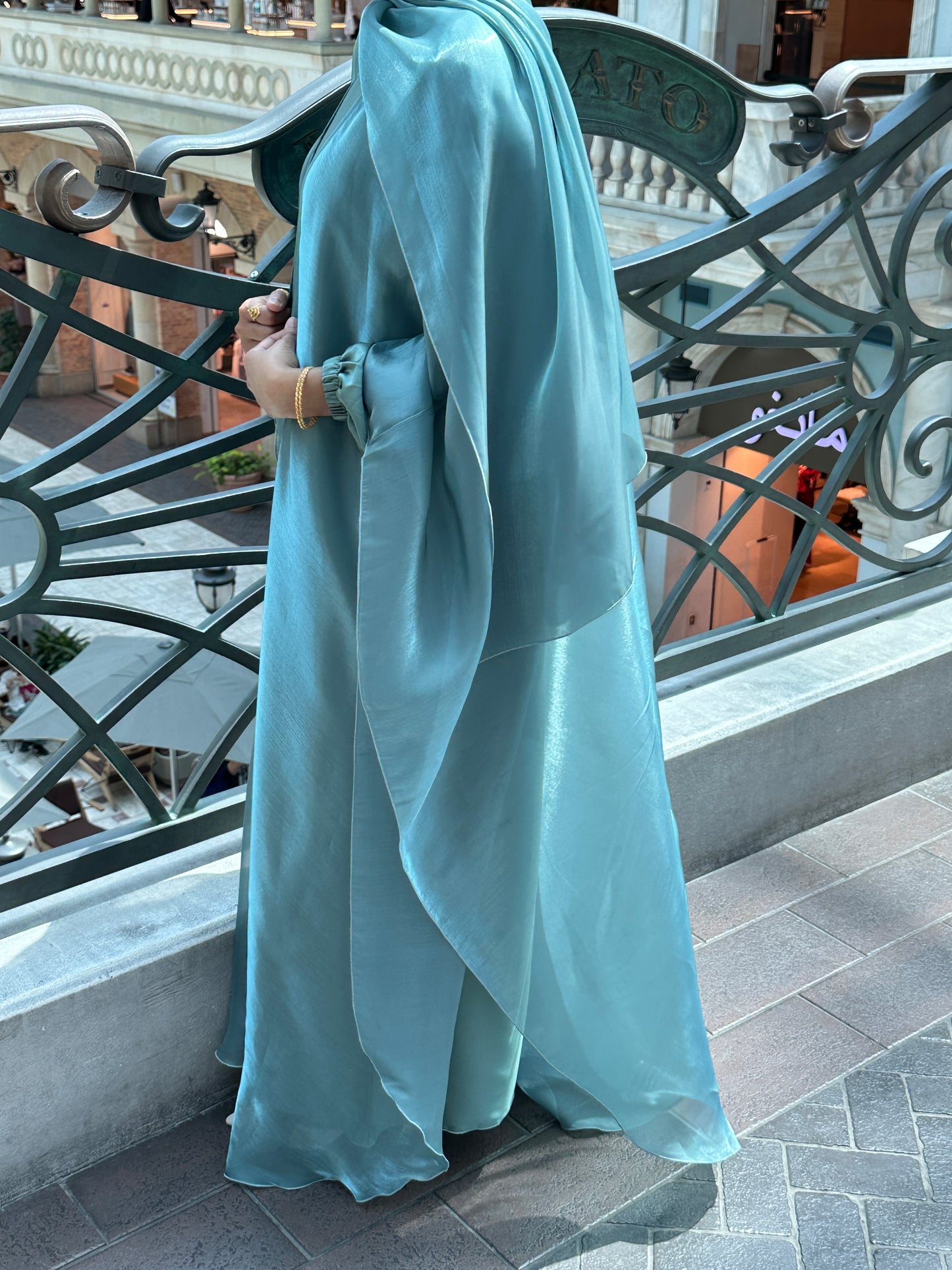 Organza Kaftan Teal