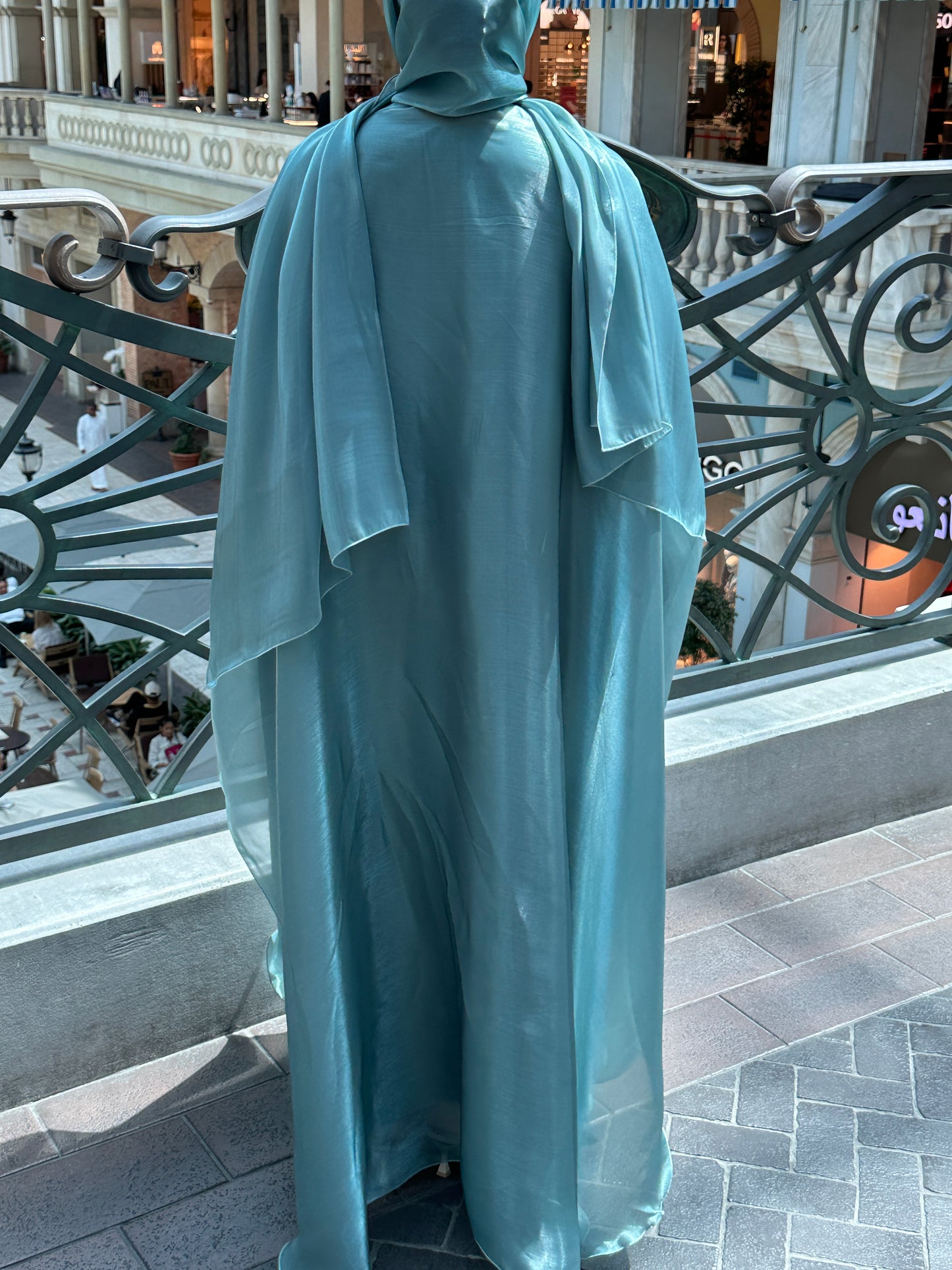 Organza Kaftan Teal