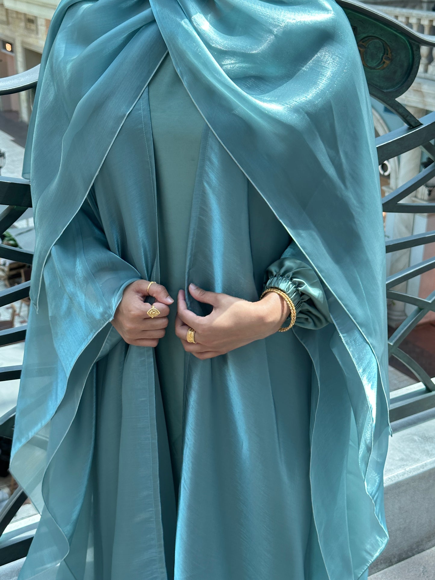 Organza Kaftan Teal